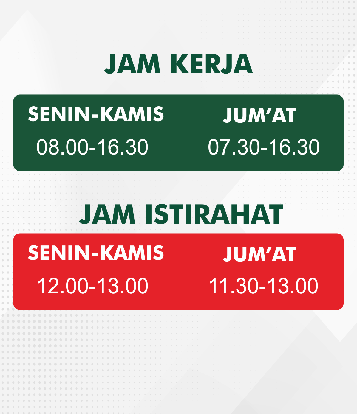 Jam Kerja Pelayanan